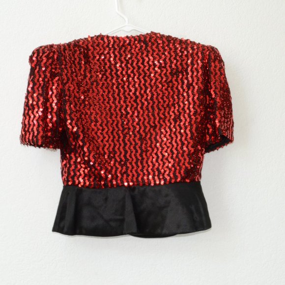 Barbara Chodos for Michael Marcella Sequin Top Vintage 80's Size 8 - Picture 4 of 9